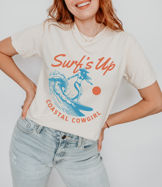 Surfs Up Coastal Cowgirl T-Shirt